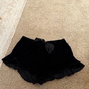 Victoria's Secret Velvet Ruffle Sleep Shorts Sz XS